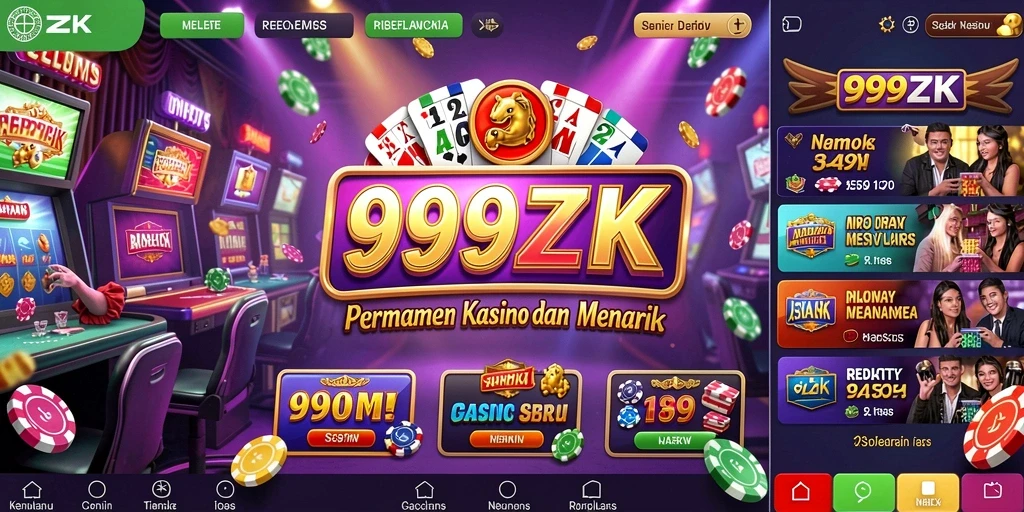 Screenshot gameplay 999ZK yang menarik dengan berbagai permainan Kasino.