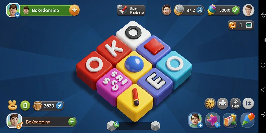 Tampilan gameplay BOKEDOMINO yang menantang dan seru.