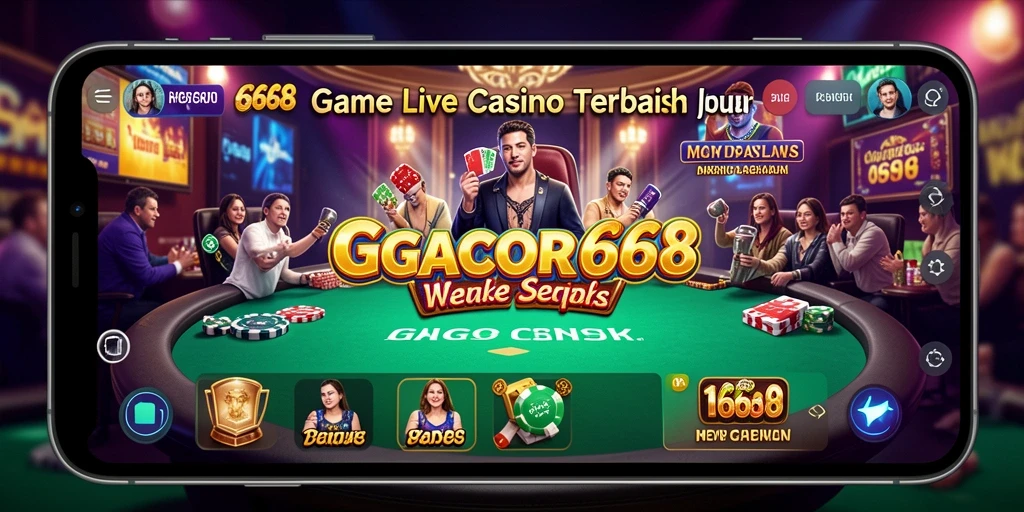Tampilan gameplay GACOR668 yang menarik dengan dealer langsung dan pengalaman kasino nyata.