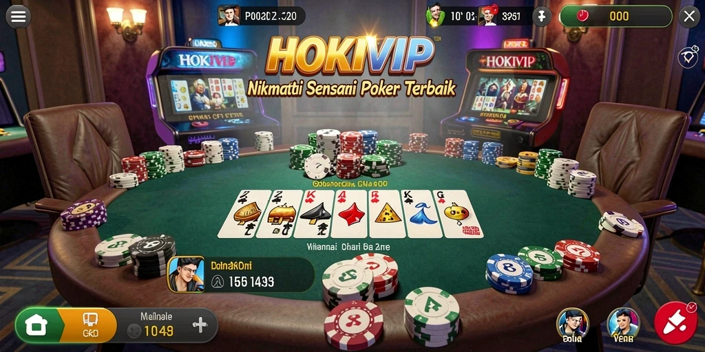 Tampilan gameplay HOKIVIP yang seru dengan interaksi antar pemain.