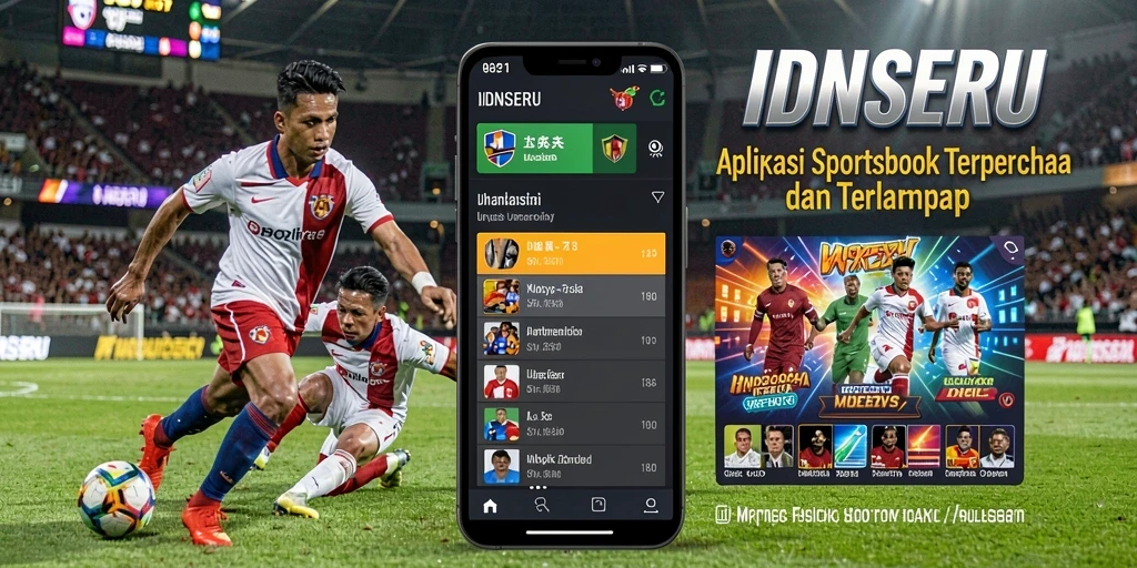 Screenshot utama IDNSERU menampilkan gameplay Sportsbook yang seru.