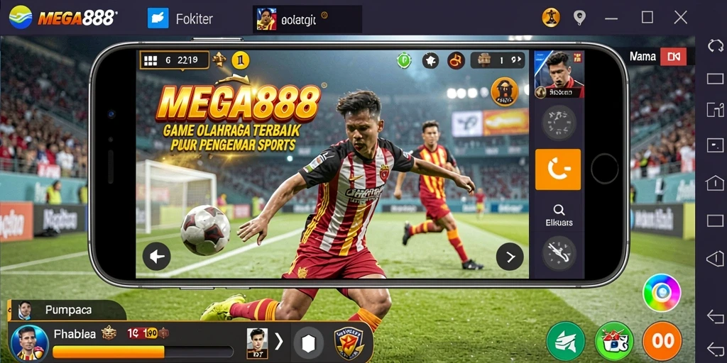 Tampilan permainan <strong>MEGA888</strong> yang memukau dalam berbagai cabang olahraga.