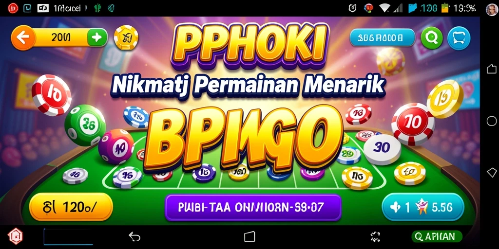 Tampilan gameplay Bingo yang dinamis dan penuh warna di PPHOKI.