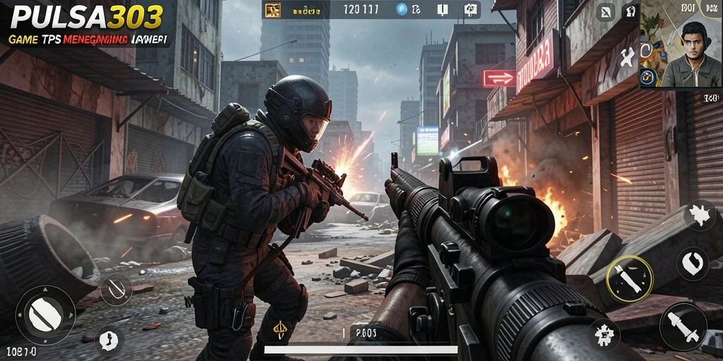 Screenshot PULSA303 menampilkan gameplay TPS yang intens dan seru.