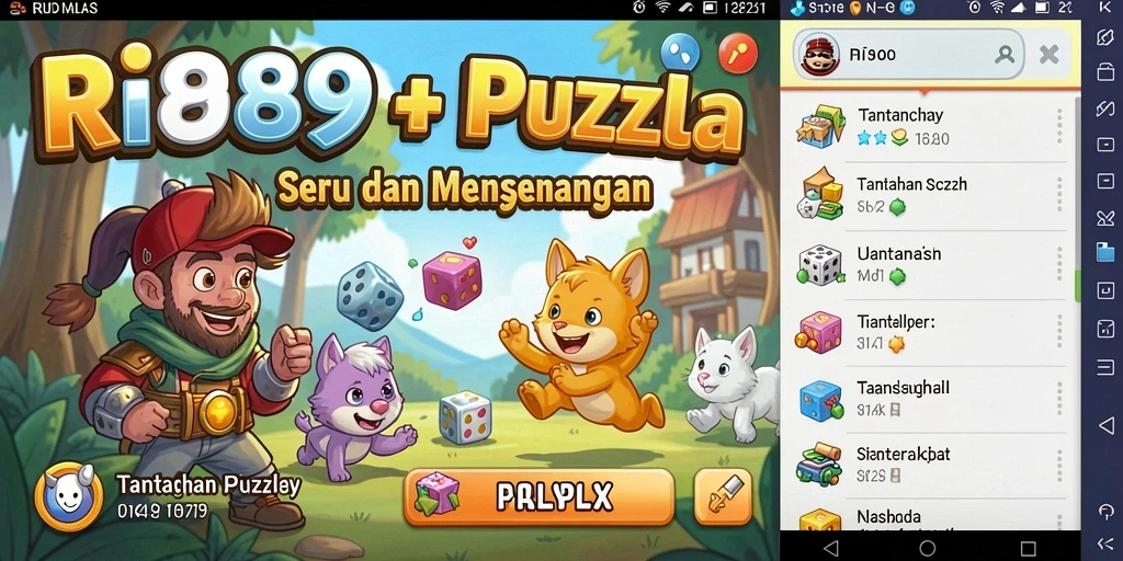 Screenshot gameplay RI889 dengan berbagai teka-teki yang menantang.